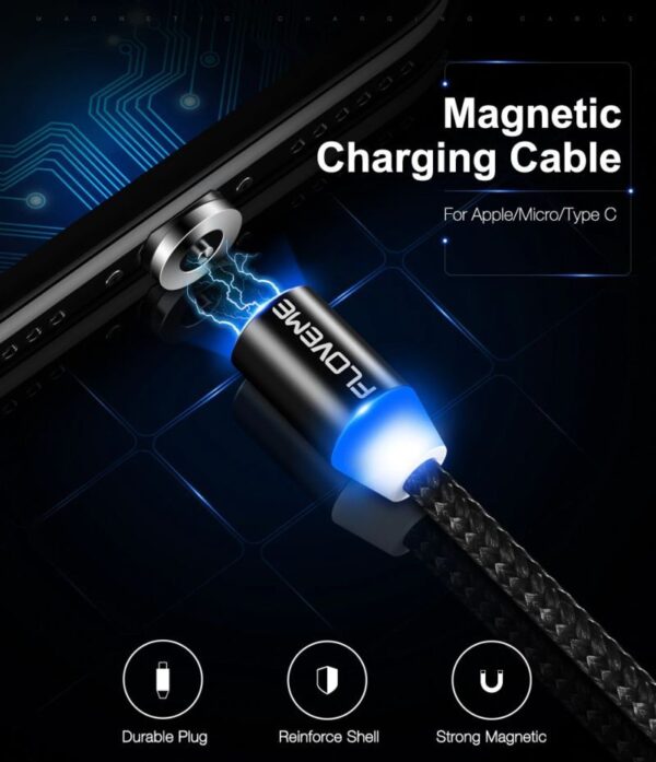 FLOVEME 3in1 High-Quality Magnetic Charging Cable - Image 2