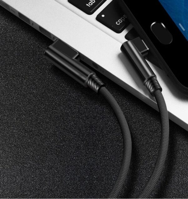 90Degree/L Shaped Nylon Shield Fast Charging Cable (Premium Quality) - Image 5