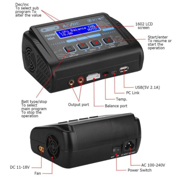 HTRC C150 150W Balance Charger/discharger - Image 5