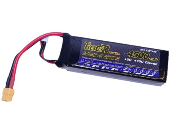 4500mAh Tiger 3S 11.1v 30C Lipo Battery - Image 2