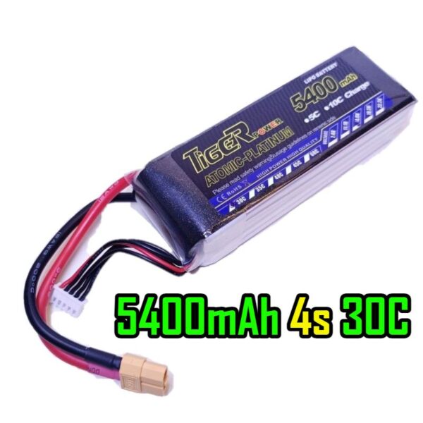 5400mAh Tiger 4S 14.8v 30C Lipo Battery