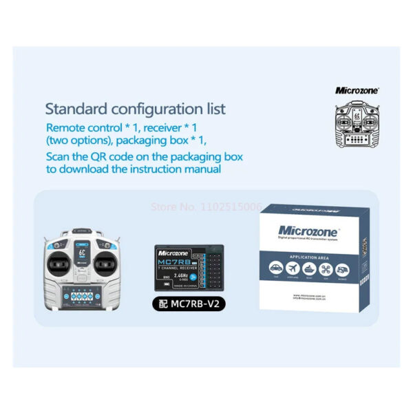 MicroZone MC6C mini 2.4G 6CH Transmitter with Receiver - Image 4