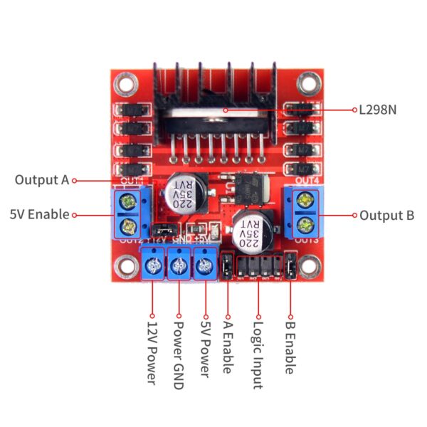 L298N Dual H-Bridge Motor Driver for Arduino - Image 2