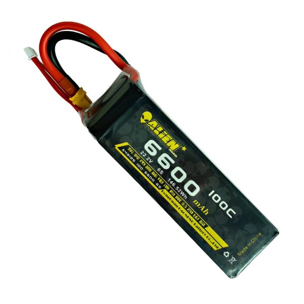 Alien 22.2V 6600mAh 6S 100C LiPo Battery - Image 2