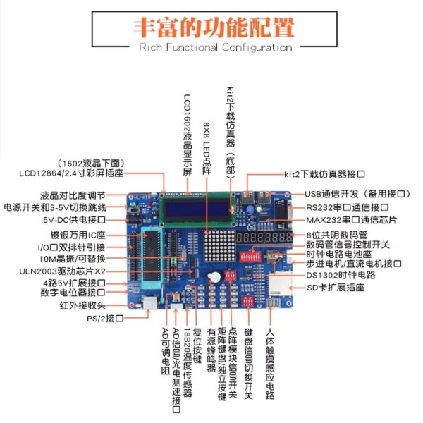 PIC18F4520 Development Board HL-K18 - Image 3