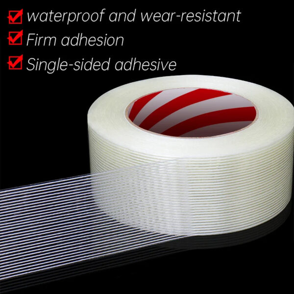 High-Quality Transparent Fiber Tape for Lithium Battery Pack 25Meters - Image 2