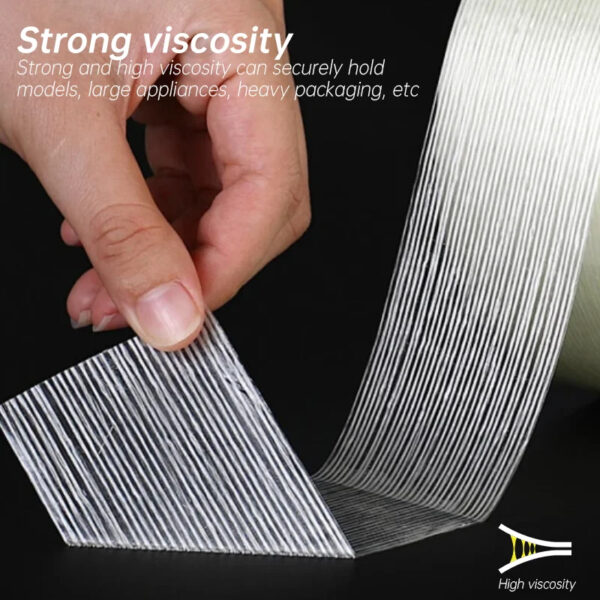 High-Quality Transparent Fiber Tape for Lithium Battery Pack 25Meters - Image 5