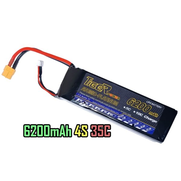 6200mAh Tiger 4S 14.8v 35C Lipo Battery