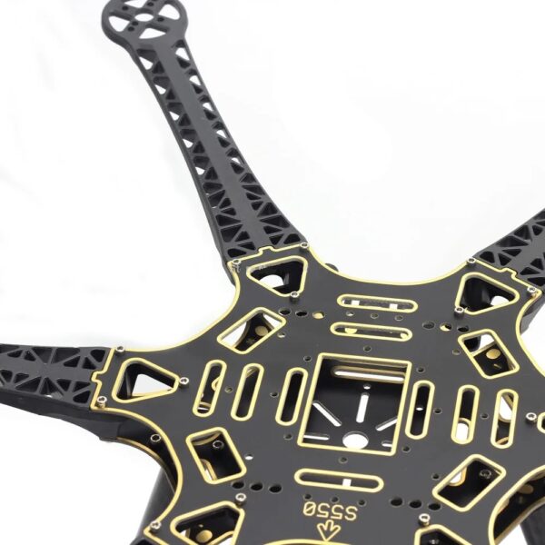 S550 Hexacopter Frame Black with Carbon Fiber Landing & Gimbal Mount - Image 4