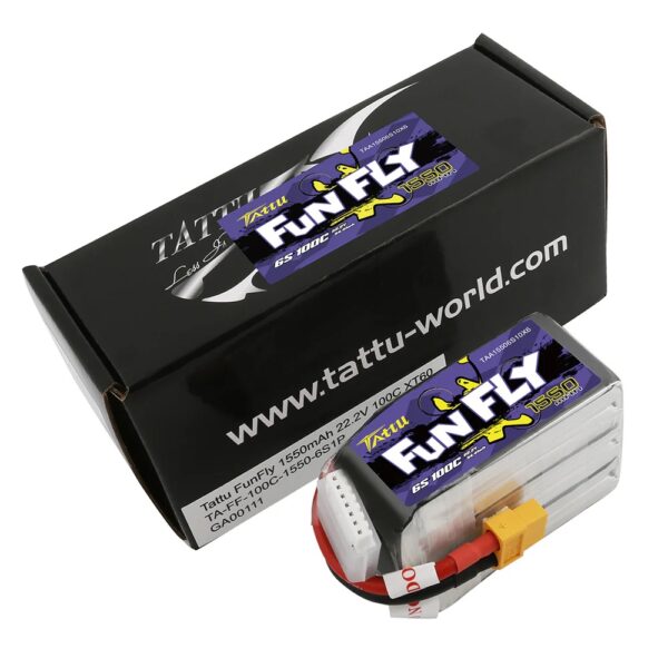 Tattu FunFly 1550mAh 22.2V 6S 100C LiPo Battery - Image 4