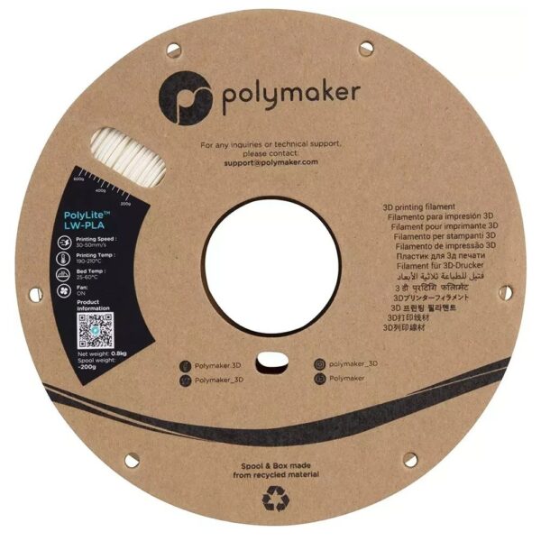 Polymaker LW-PLA Lightweight Low Density PLA Filament for 3D Printing - Image 2