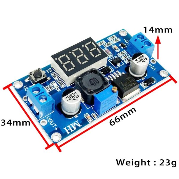 DC-DC Step Down Converter Buck Module LM2596  with LED Display - Image 4