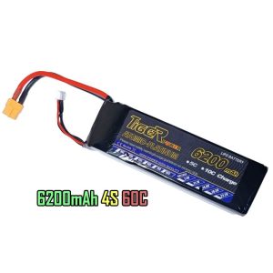 6200mAh Tiger 4S 14.8v 60C Lipo Battery
