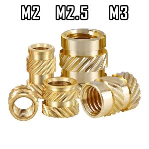 5Pcs Brass Hot Melt Thread Insert Nuts (M2/M2.5/M3)