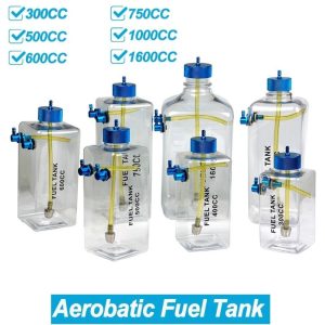 Transparent Fuel Tank Bottle 300~1600CC with CNC Alloy Nipple